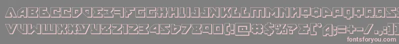 Fonte Nyet3D – fontes rosa em um fundo cinza
