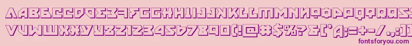 Nyet3D-Schriftart – Violette Schriften auf rosa Hintergrund