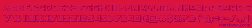 Nyet3D Font – Purple Fonts on Red Background