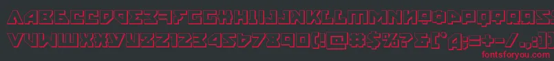 Nyet3D Font – Red Fonts on Black Background