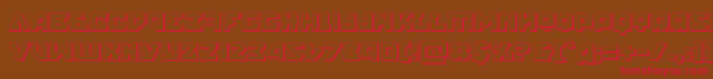 Nyet3D Font – Red Fonts on Brown Background