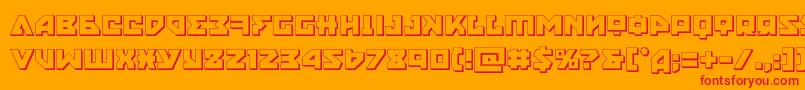 Nyet3D Font – Red Fonts on Orange Background