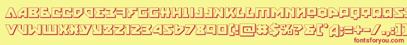 Nyet3D Font – Red Fonts on Yellow Background