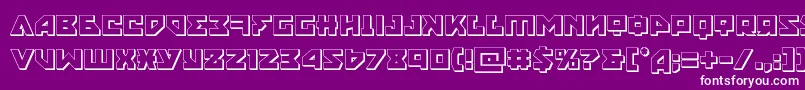 Nyet3D Font – White Fonts on Purple Background