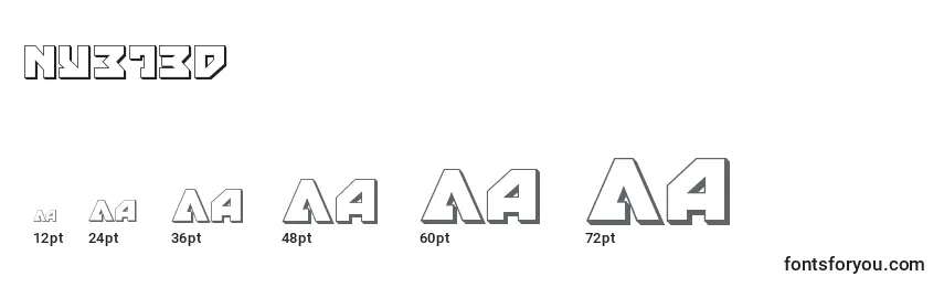 Размеры шрифта Nyet3D