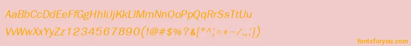 Шрифт FreesiaupcItalic – оранжевые шрифты на розовом фоне