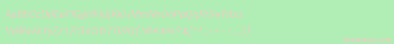 FreesiaupcItalic Font – Pink Fonts on Green Background