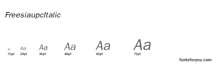 FreesiaupcItalic Font Sizes