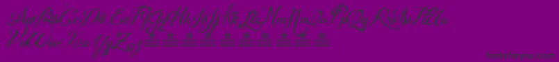 WeddingNightmaresPersonalUse Font – Black Fonts on Purple Background