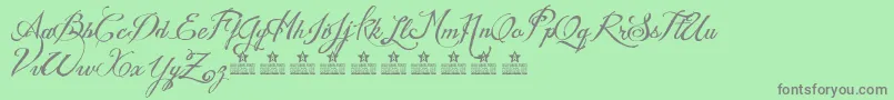 WeddingNightmaresPersonalUse Font – Gray Fonts on Green Background