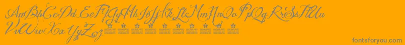 WeddingNightmaresPersonalUse Font – Gray Fonts on Orange Background