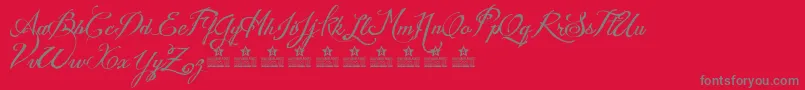 WeddingNightmaresPersonalUse Font – Gray Fonts on Red Background