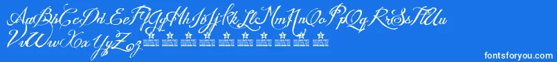 WeddingNightmaresPersonalUse Font – White Fonts on Blue Background