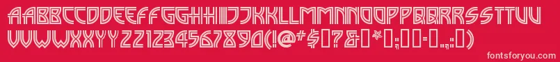 Czcionka MadisonsquareIncised – różowe czcionki na czerwonym tle