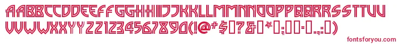 MadisonsquareIncised-fontti – punaiset fontit valkoisella taustalla