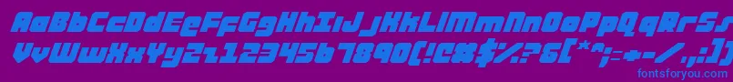 Ataurusei Font – Blue Fonts on Purple Background