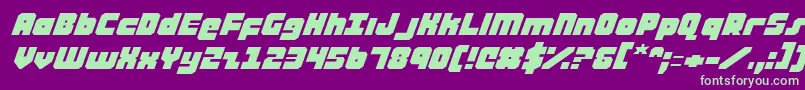 Ataurusei Font – Green Fonts on Purple Background