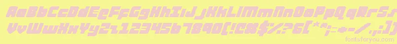 Ataurusei Font – Pink Fonts on Yellow Background