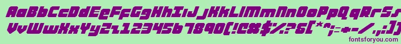 Ataurusei Font – Purple Fonts on Green Background