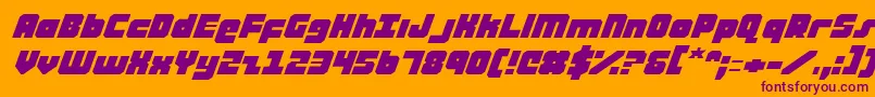 Ataurusei Font – Purple Fonts on Orange Background
