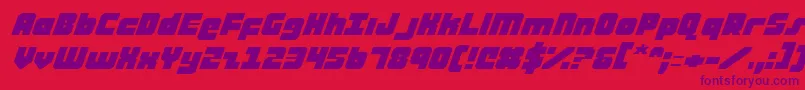 Ataurusei Font – Purple Fonts on Red Background