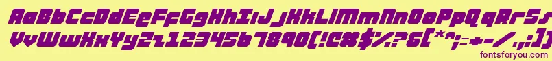 Ataurusei Font – Purple Fonts on Yellow Background