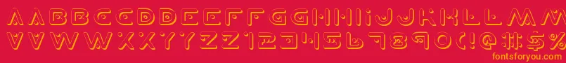 PlanetXShadow Font – Orange Fonts on Red Background