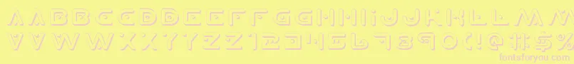 PlanetXShadow Font – Pink Fonts on Yellow Background