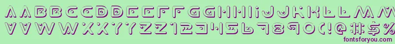 PlanetXShadow Font – Purple Fonts on Green Background