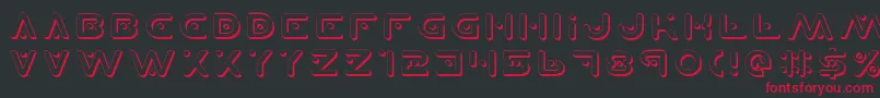 PlanetXShadow Font – Red Fonts on Black Background