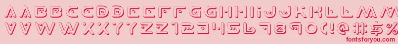 PlanetXShadow Font – Red Fonts on Pink Background