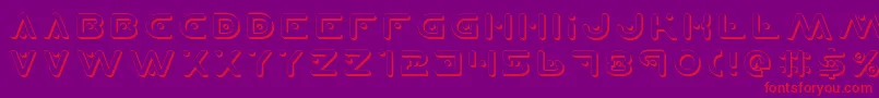 PlanetXShadow Font – Red Fonts on Purple Background