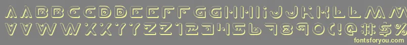 PlanetXShadow Font – Yellow Fonts on Gray Background