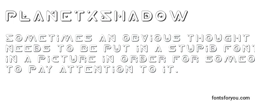 Schriftart PlanetXShadow