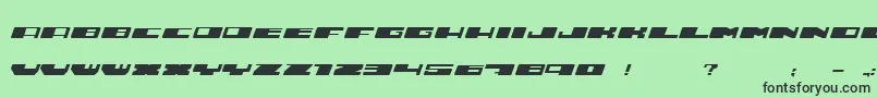 Hustle Font – Black Fonts on Green Background