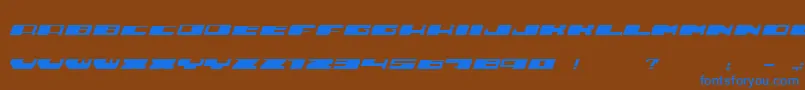 Hustle Font – Blue Fonts on Brown Background