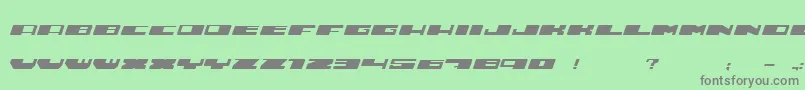 Police Hustle – polices grises sur fond vert