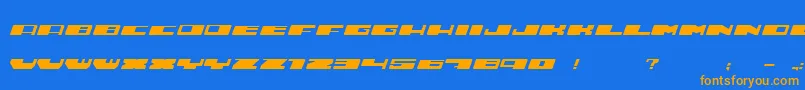 Hustle Font – Orange Fonts on Blue Background
