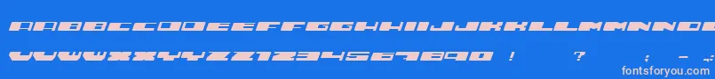 Hustle Font – Pink Fonts on Blue Background