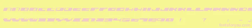 Hustle Font – Pink Fonts on Yellow Background