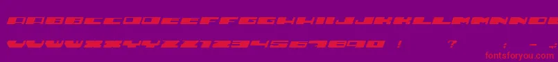 Hustle Font – Red Fonts on Purple Background