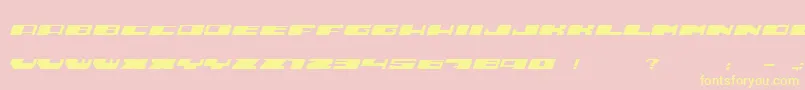 Hustle Font – Yellow Fonts on Pink Background