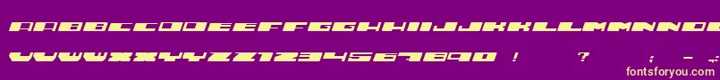 Hustle Font – Yellow Fonts on Purple Background