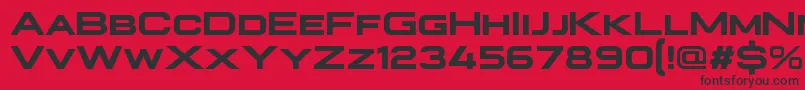 PlateiaBold Font – Black Fonts on Red Background