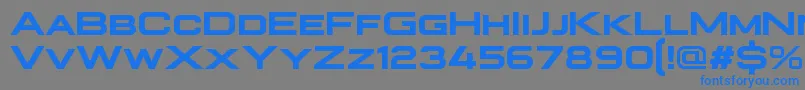 PlateiaBold Font – Blue Fonts on Gray Background