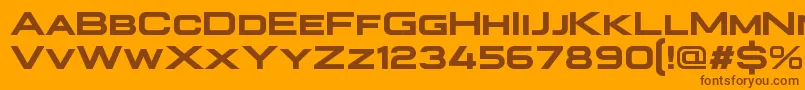 PlateiaBold Font – Brown Fonts on Orange Background