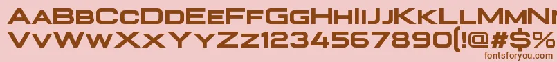 PlateiaBold Font – Brown Fonts on Pink Background