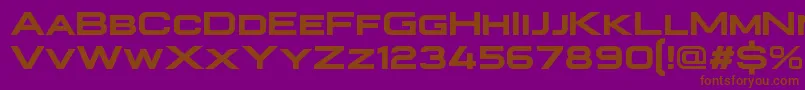 PlateiaBold-fontti – ruskeat fontit violetilla taustalla