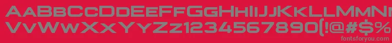 PlateiaBold Font – Gray Fonts on Red Background