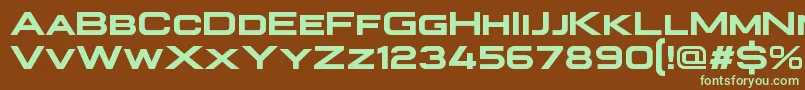 PlateiaBold-fontti – vihreät fontit ruskealla taustalla